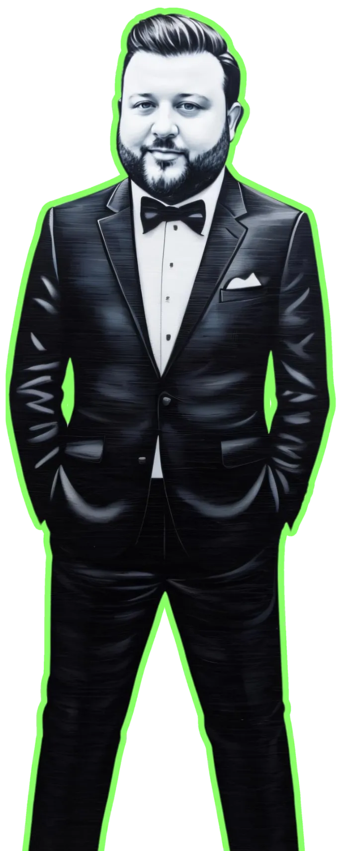 Adam Johnstone in a gray suit